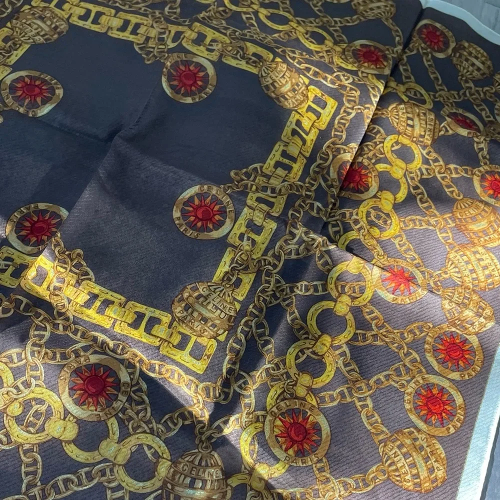Celine Vintage cotton mini scarf - Picture 5 of 12
